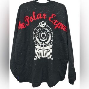 The Polar Express Spirit Jersey - Black Oversized Long Sleeve Shirt Size XL